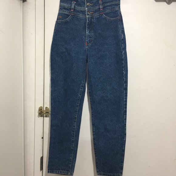 VINTAGE ACTION HIGH RISE DENIM JEANS SIZE 4 - Picture 3 of 8